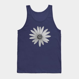 African Daisy Flower Black and White Tank Top